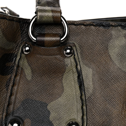 Prada Saffiano Camouflage Military Tote Mimetico 14 of 20