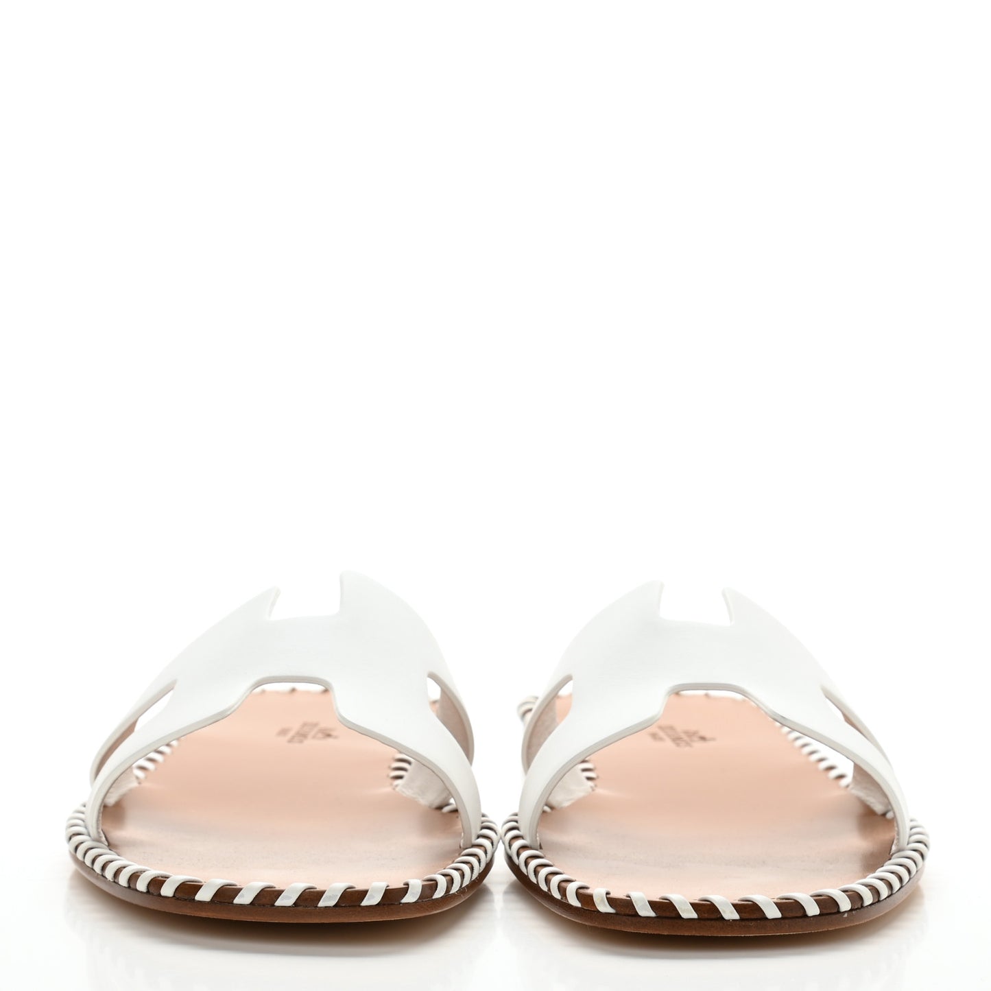 Calfskin Braided Oran Sandals 40 White