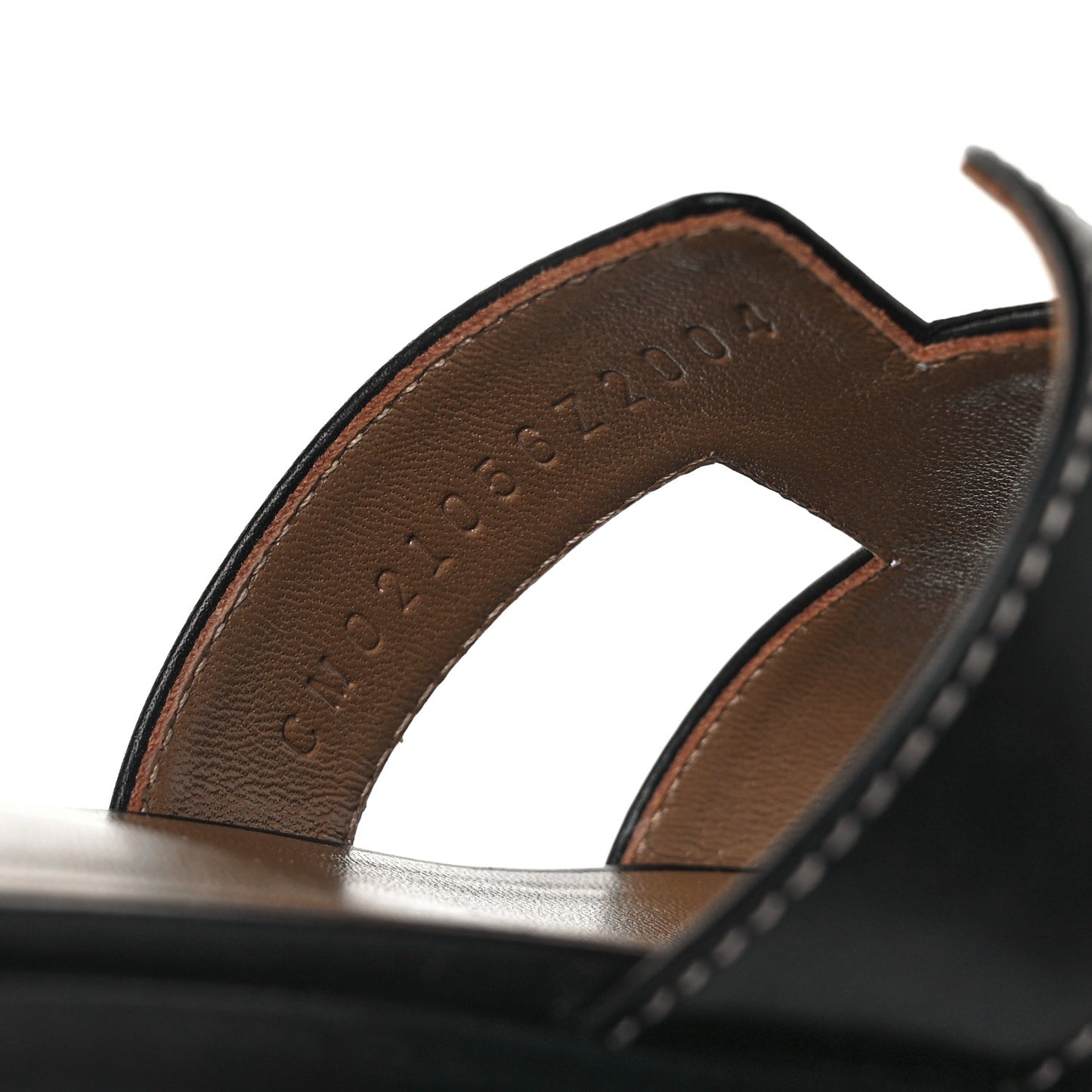 Box Calfskin Oran Sandals 36 Black
