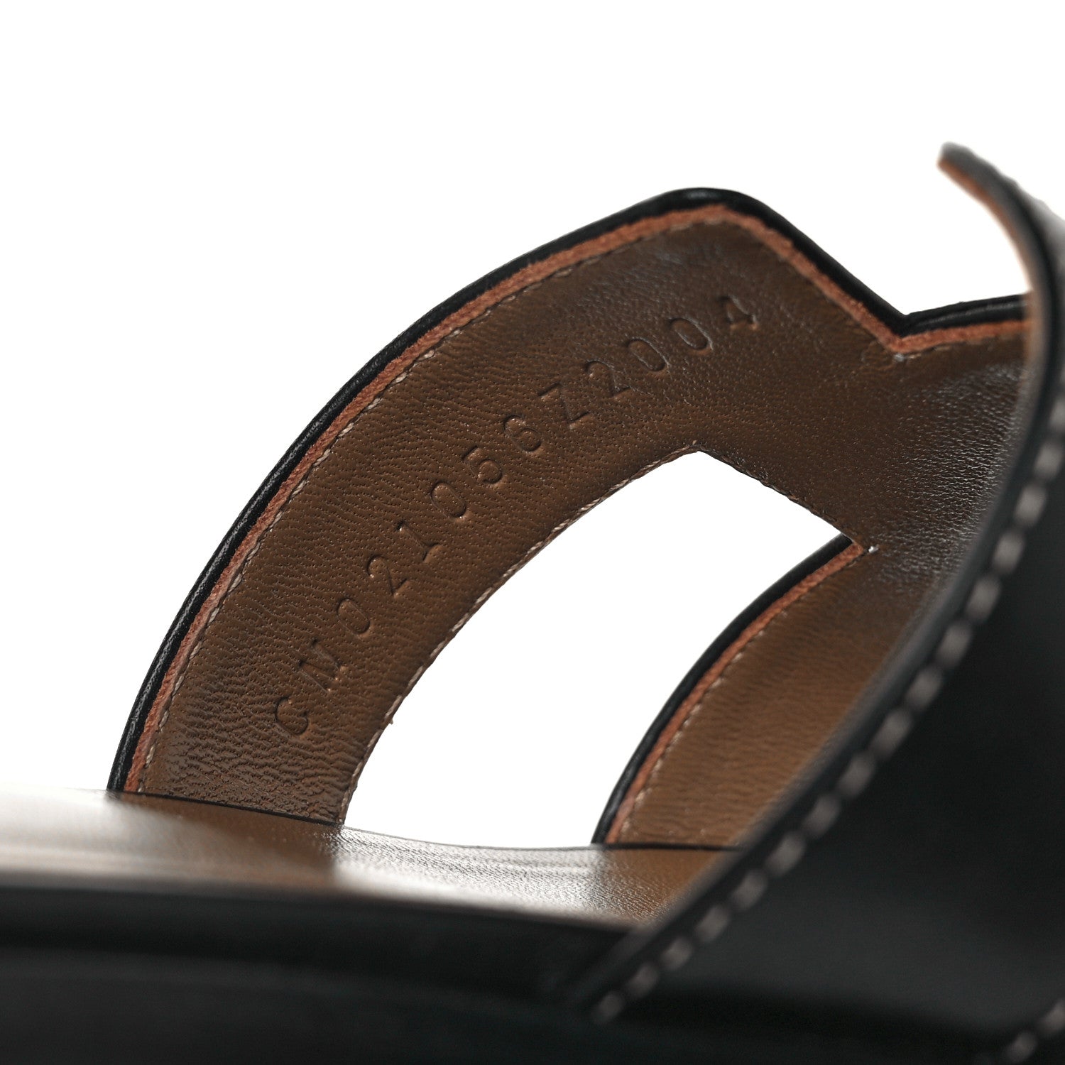 Hermes Box Calfskin Oran Sandals 36 Black 8 of 9
