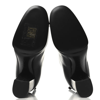 Chanel Crumpled Calfskin Cap Toe CC Ankle Boots 35.5 Black 6 of 9