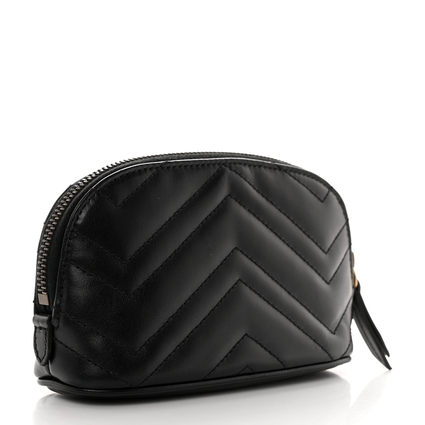 Calfskin Matelasse GG Marmont Pouch Cosmetic Case Black