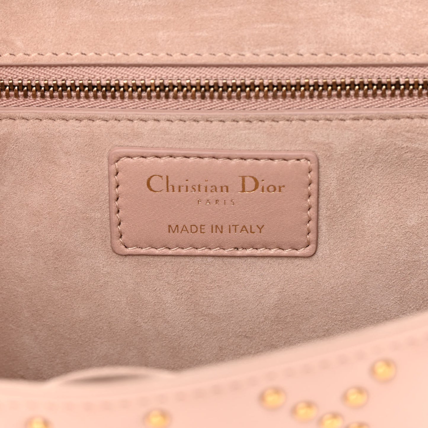 Lambskin Cannage Studded Large Dioraddict Flap Bag Nude