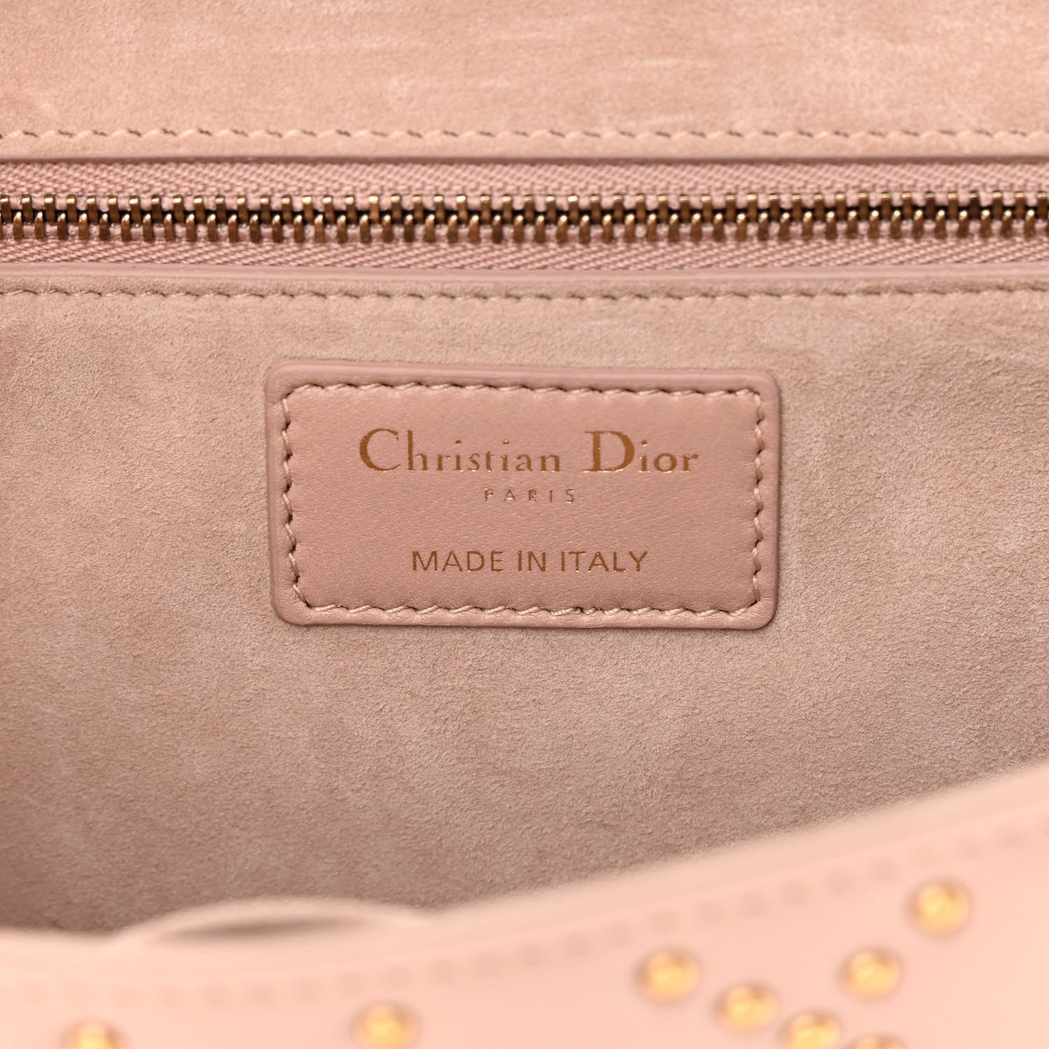 Christian Dior Lambskin Cannage Studded Large Dioraddict Flap Bag Nude 6 of 12