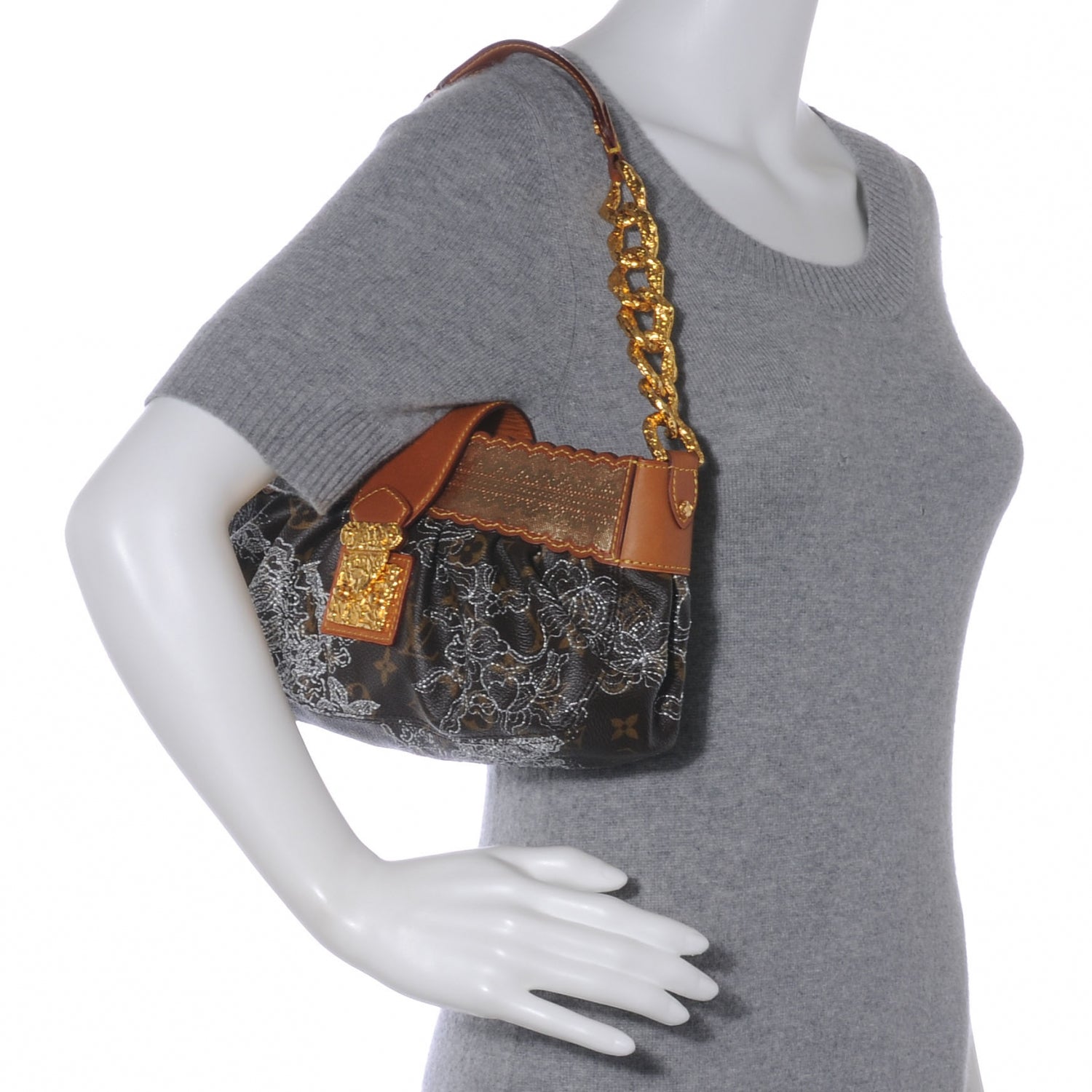 Louis Vuitton Monogram Dentelle Kirsten Silver 2 of 7