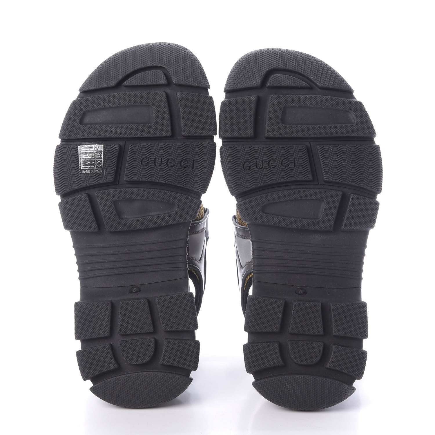 Gucci X SEGA Nappa Mesh Mens Aguru Sandals 8 Loess Black 7 of 10
