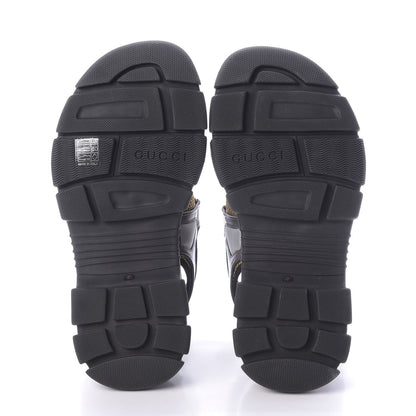 Gucci X SEGA Nappa Mesh Mens Aguru Sandals 8 Loess Black 7 of 10