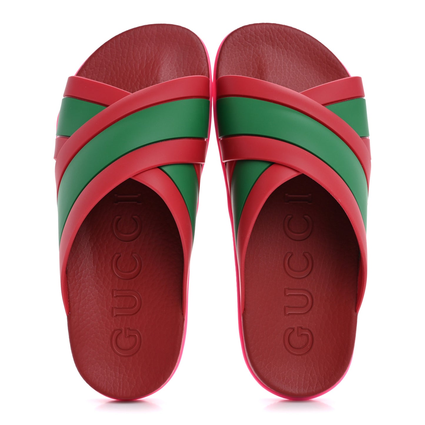 Rubber Web Womens Criss Cross Slide Sandals 39 Coral New Shamarock