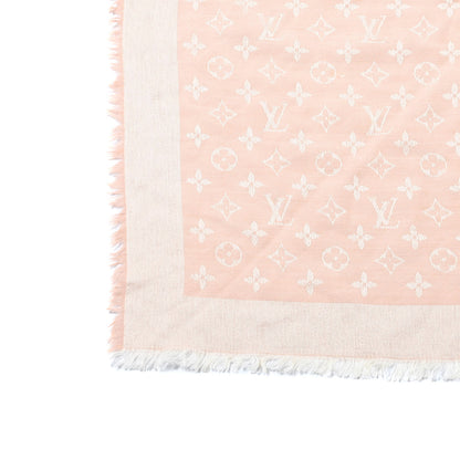 Louis Vuitton Silk Wool Monogram Shawl Rose 4 of 4