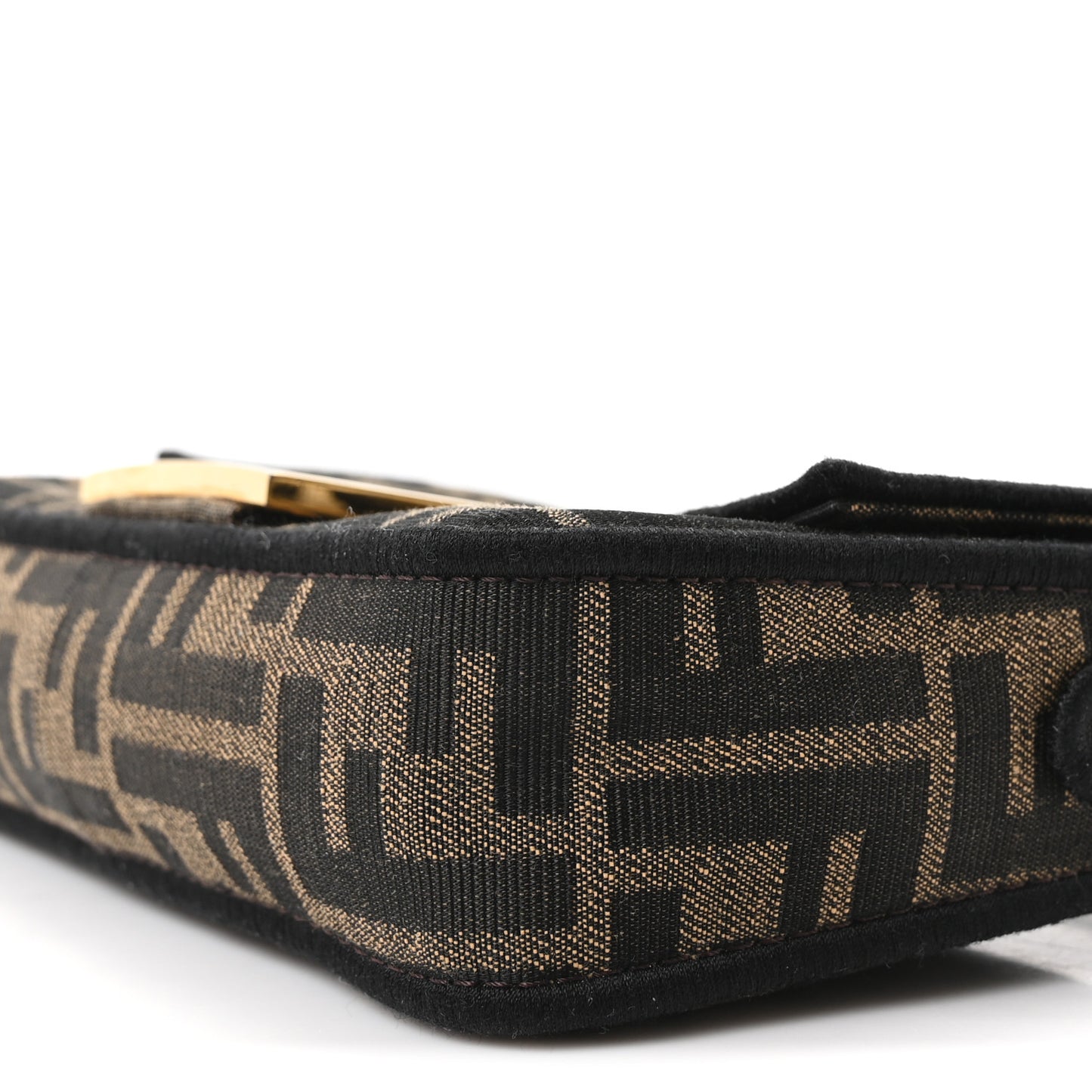 Fabric Jacquard FF 1974 Mini Baguette Tobacco Moro Black
