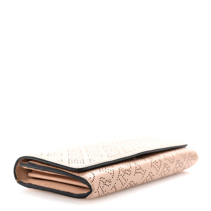Burberry Calfskin Perforated Halton Wallet Pale Fawn Pink 4 of 7