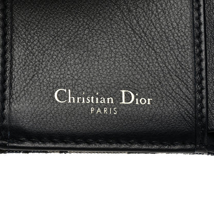 Christian Dior Oblique Saddle Lotus Wallet Blue 6 of 9