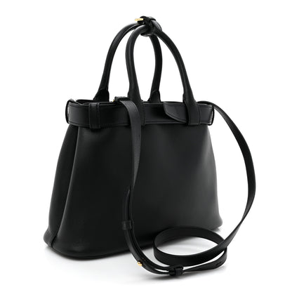 Prada Soft Grained Calfskin Vitello Daino Small Buckle Bag Black 2 of 13