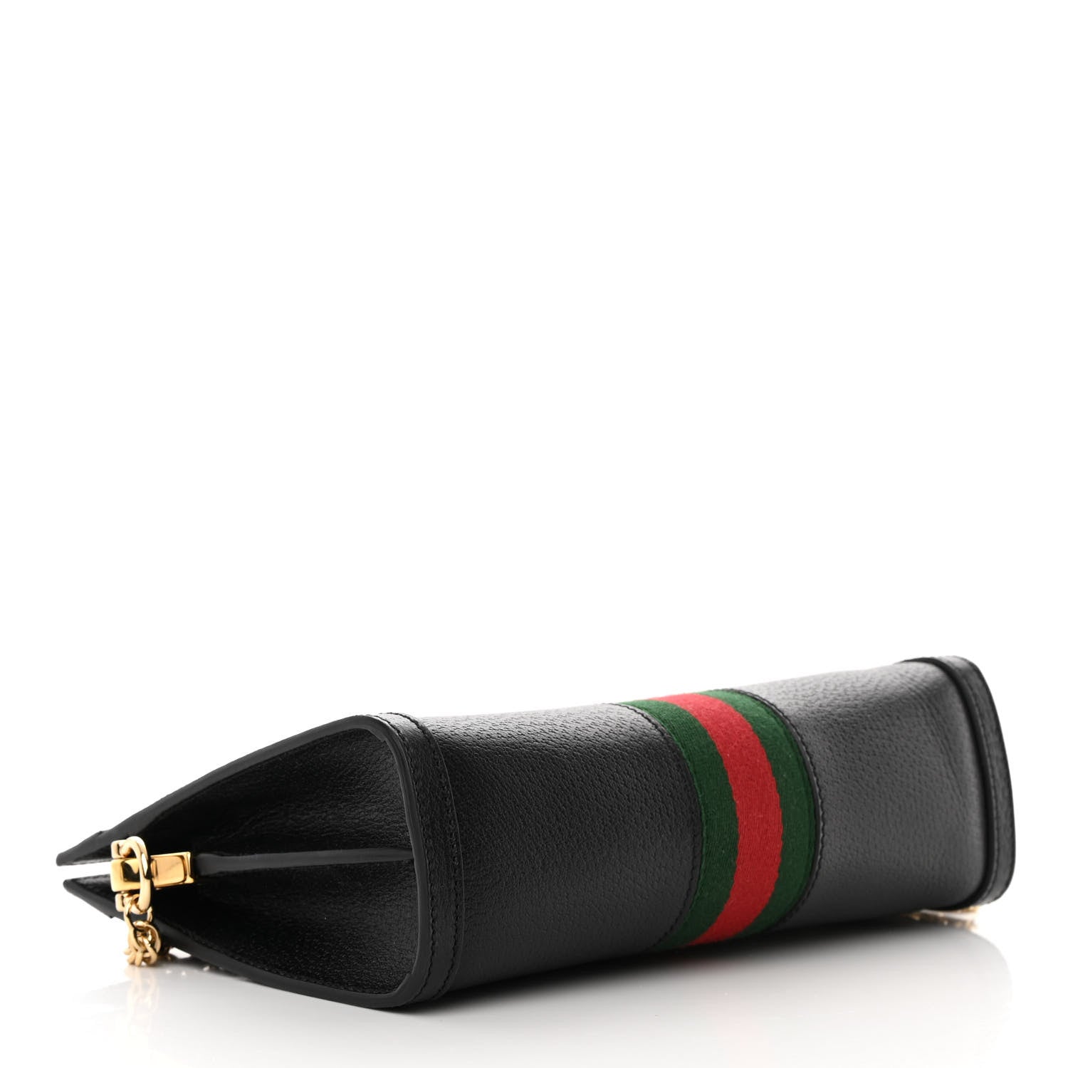 Gucci Calfskin GG Web Small Ophidia Chain Shoulder Bag Black 4 of 14