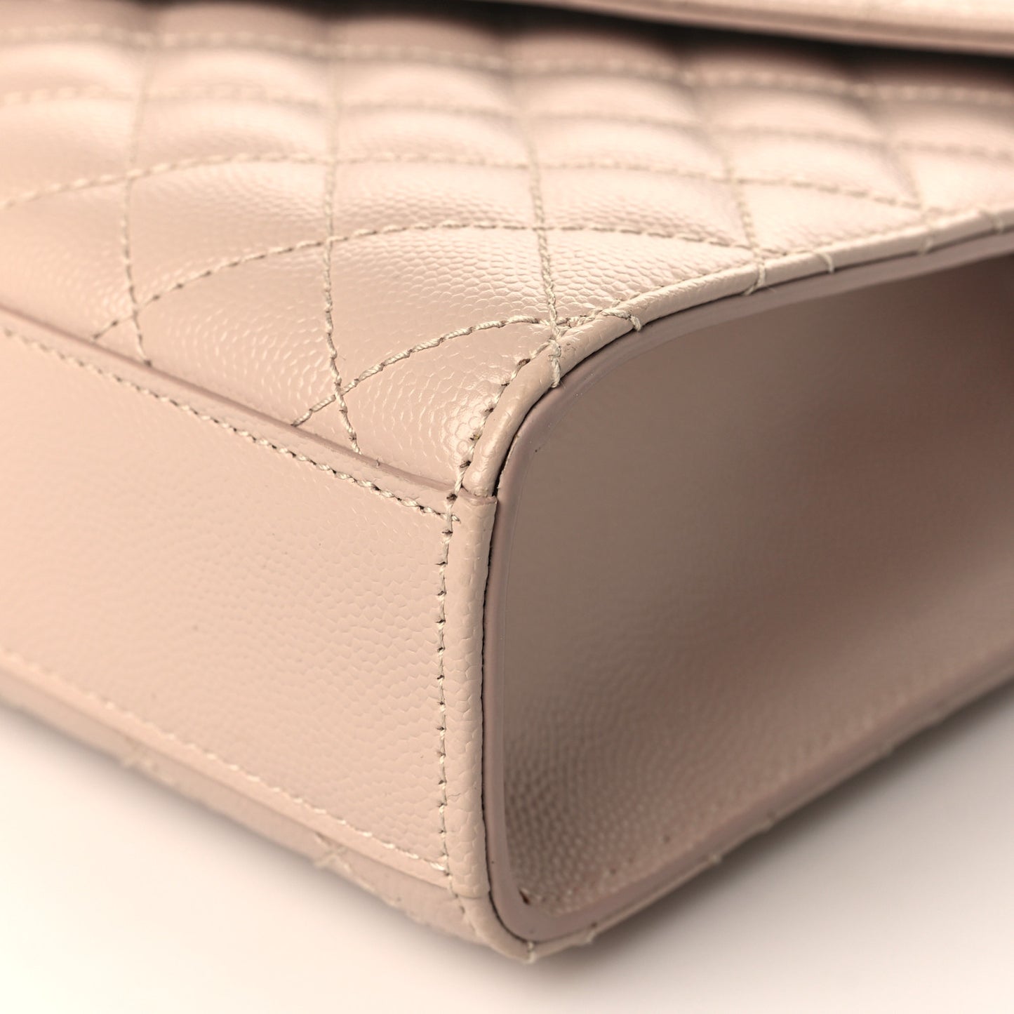 Grain De Poudre Textured Mixed Matelasse Medium Triquilt Monogram Satchel Marble Pink
