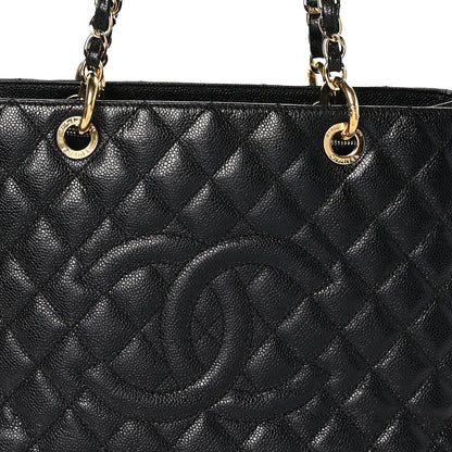Chanel Caviar Quilted Grand Shopping Tote GST Black 9 of 11