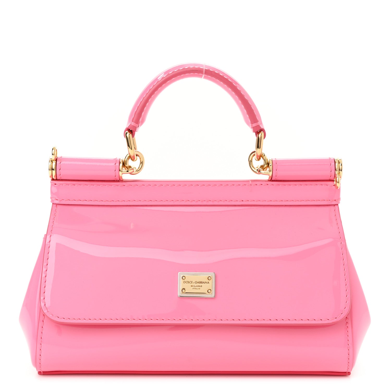 Dolce & Gabbana Patent Small Miss Sicily Satchel Pink 1 of 9