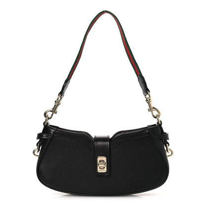 Gucci Calfskin Mini Moon Side Shoulder Bag Black 1 of 9