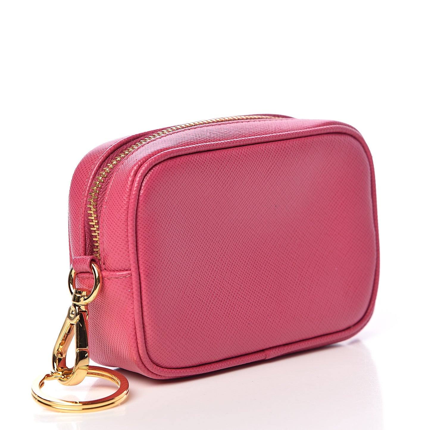 Saffiano Metal Coin Purse Fuxia