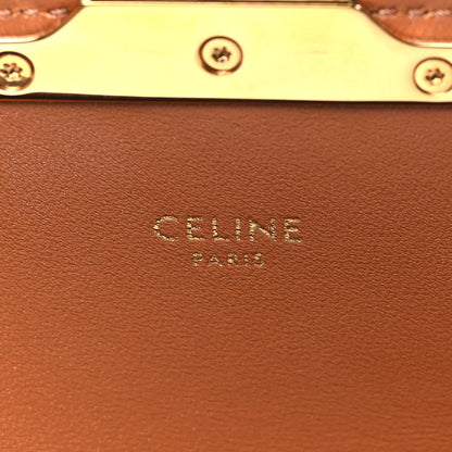 Celine Canvas Calfskin Triomphe Shoulder Bag Tan 6 of 9