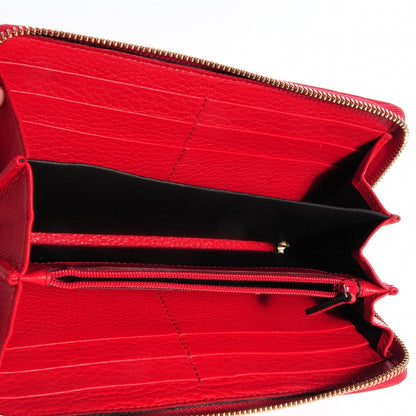 Gucci Pebbled Calfskin Soho Zip Around Wallet Red 6 of 8
