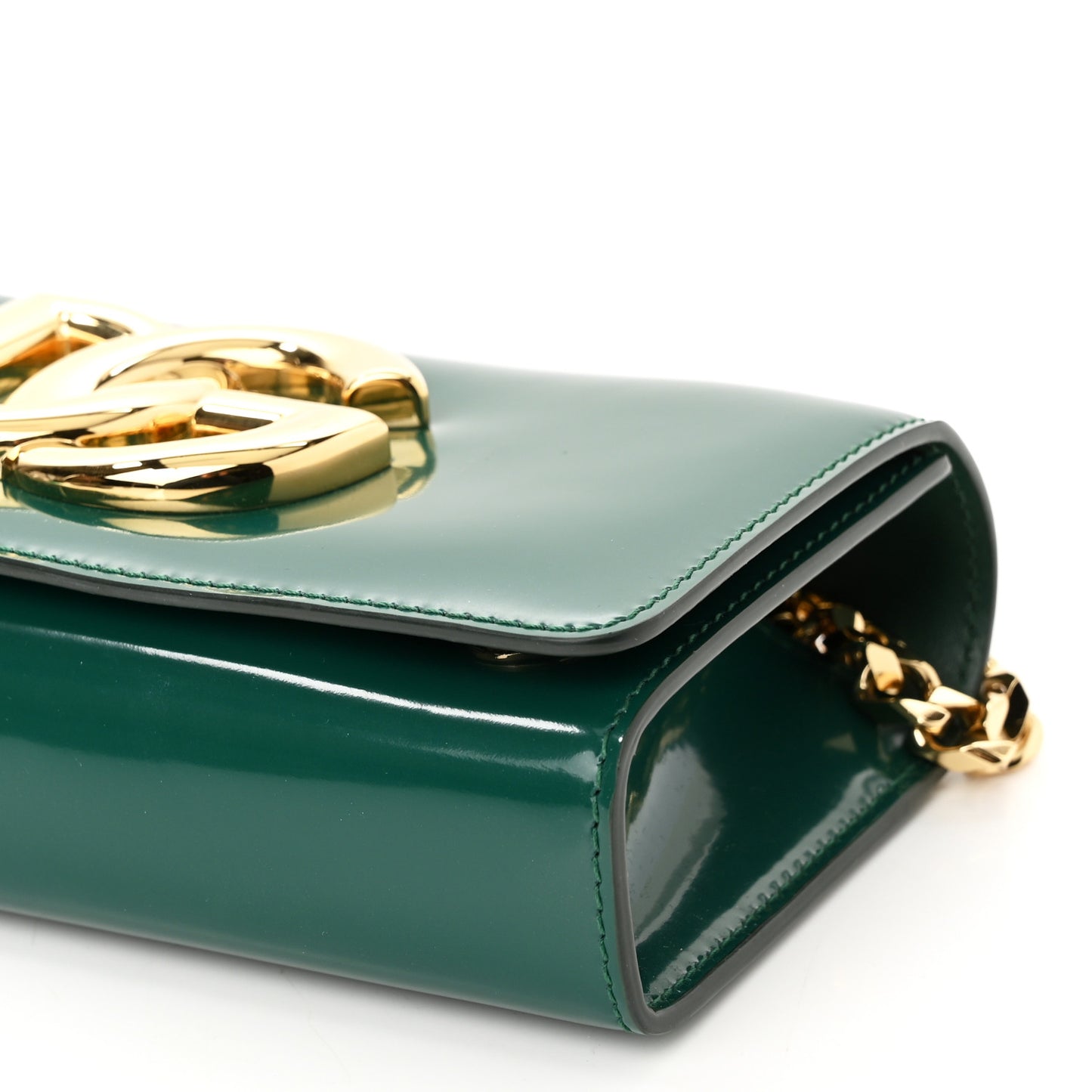 Patent DG Girls Phone Shoulder Bag Emerald