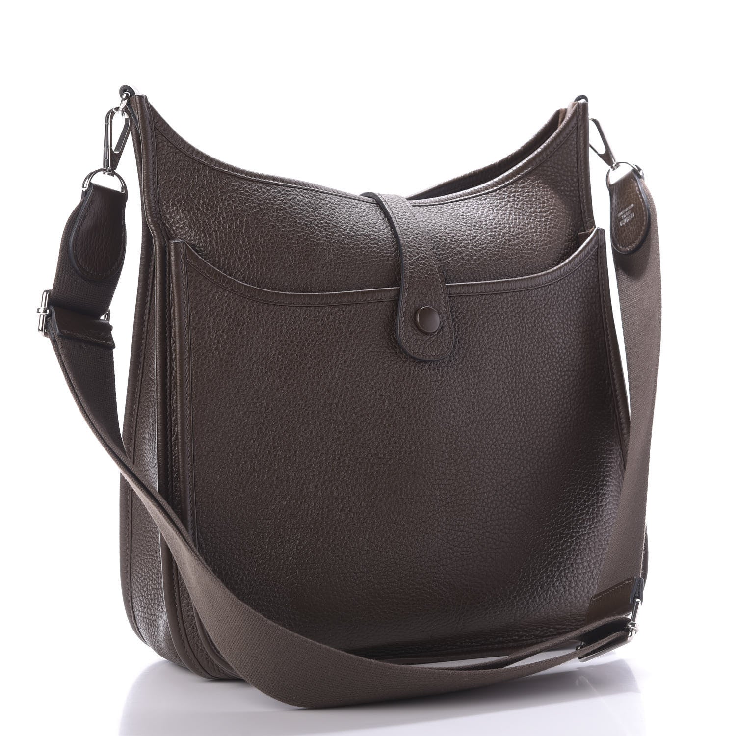 Hermes Taurillon Clemence Evelyne III GM Chocolate 3 of 8