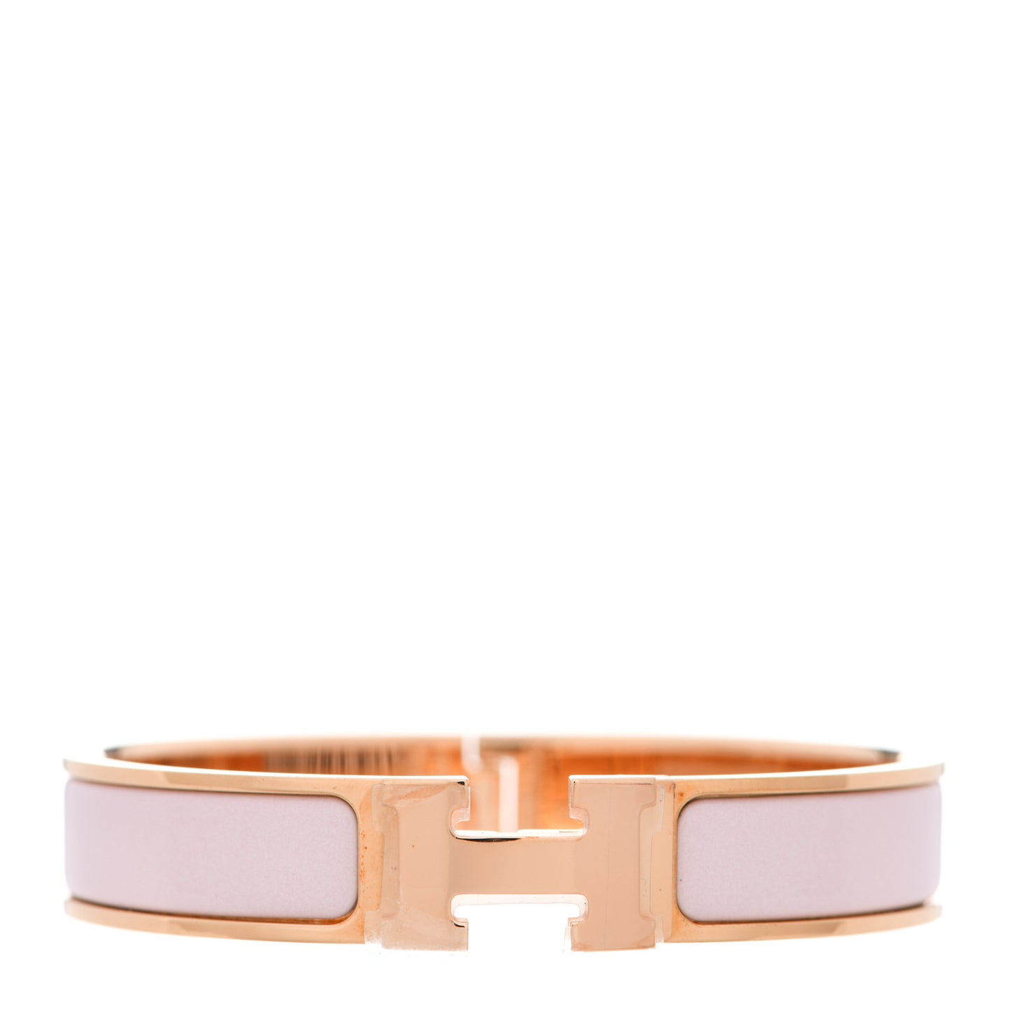 Enamel Narrow Clic Clac H Bracelet GM Rose Candeur