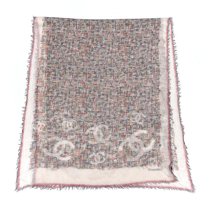 Chanel Cashmere Silk CC Scarf Multicolor 3 of 5