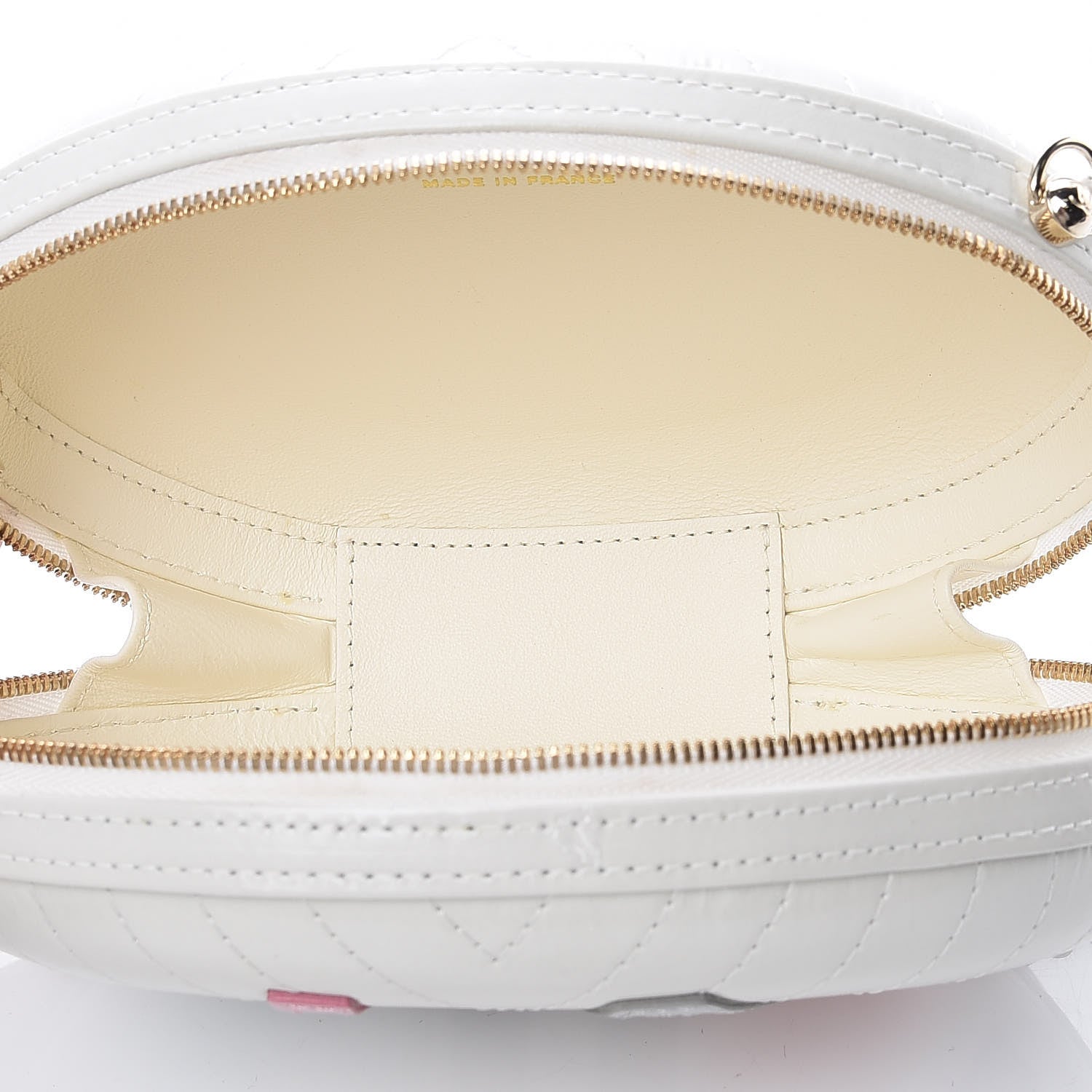 Chanel Embroidered Lambskin Chevron Quilted La Pausa Evening Bag White 5 of 8
