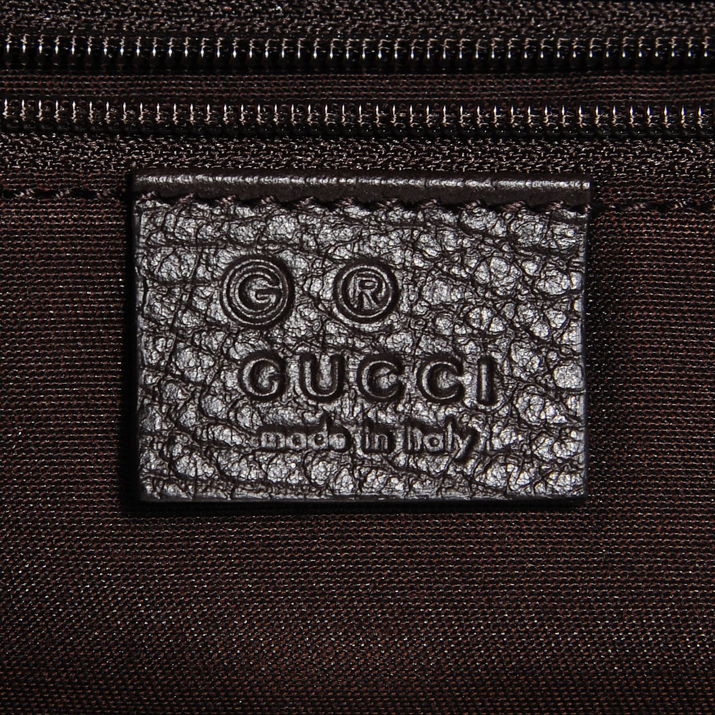 Satin Monogram Large Abbey Tote Brown