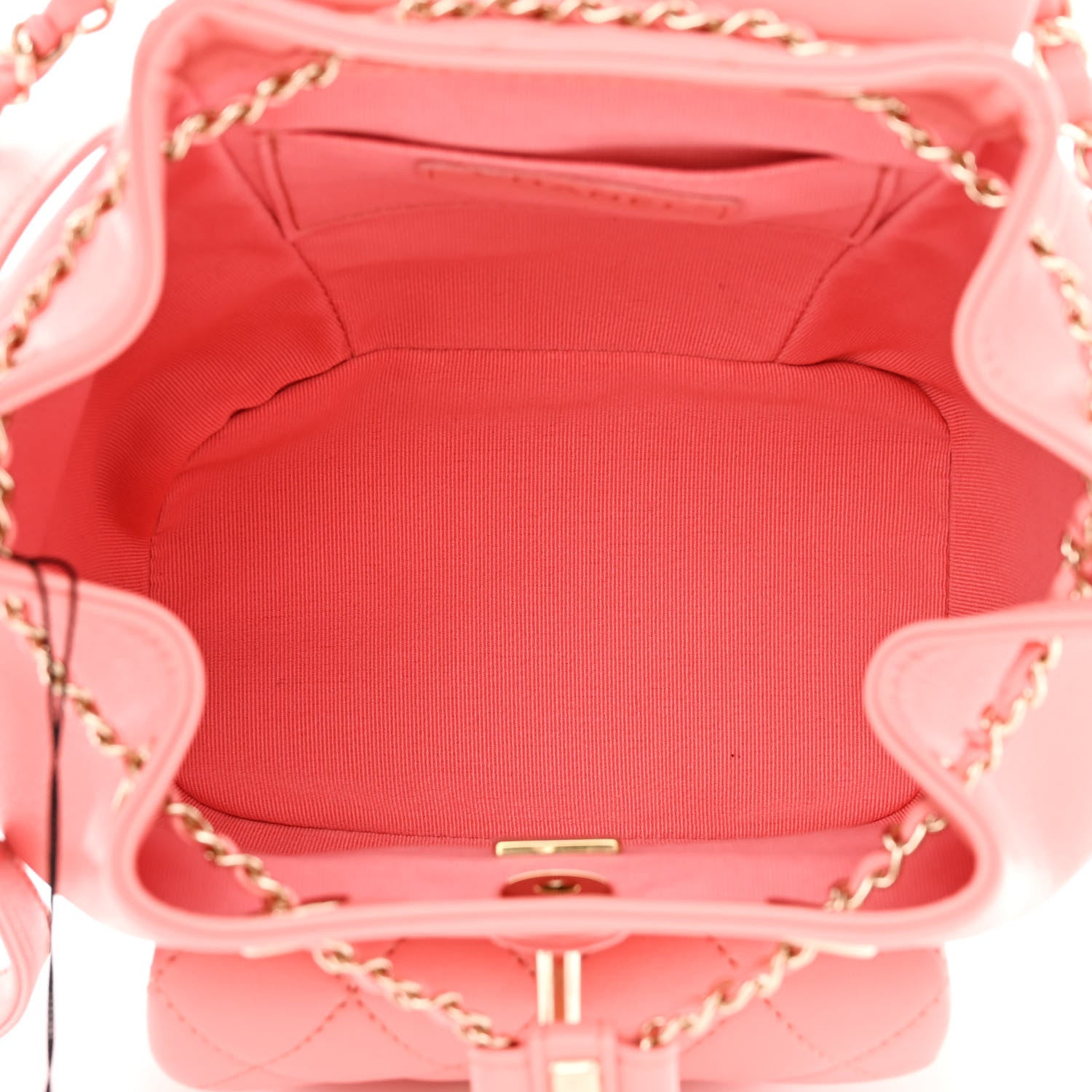 Chanel Lambskin Quilted Small Duma Drawstring Backpack Pink 5 of 10
