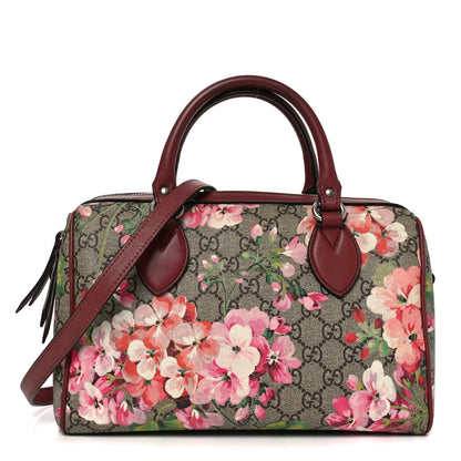 Gucci GG Supreme Monogram Blooms Small Boston Beige Multicolor Dry Rose 1 of 11