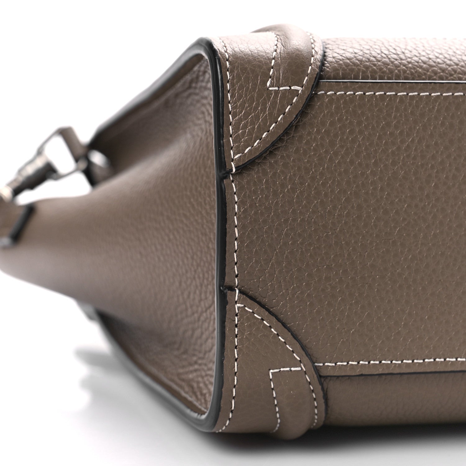 Celine Drummed Calfskin Nano Luggage Souris 8 of 9