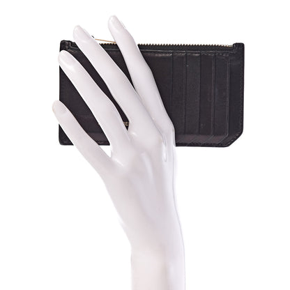 Saint Laurent Calfskin 5 Fragments Zip Pouch Card Holder Black 2 of 10