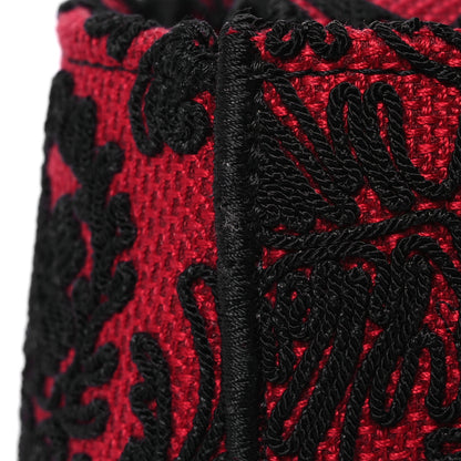 Christian Dior Canvas Embroidered Ornamental Cornely Medium Lady D-Lite Red Black 12 of 16