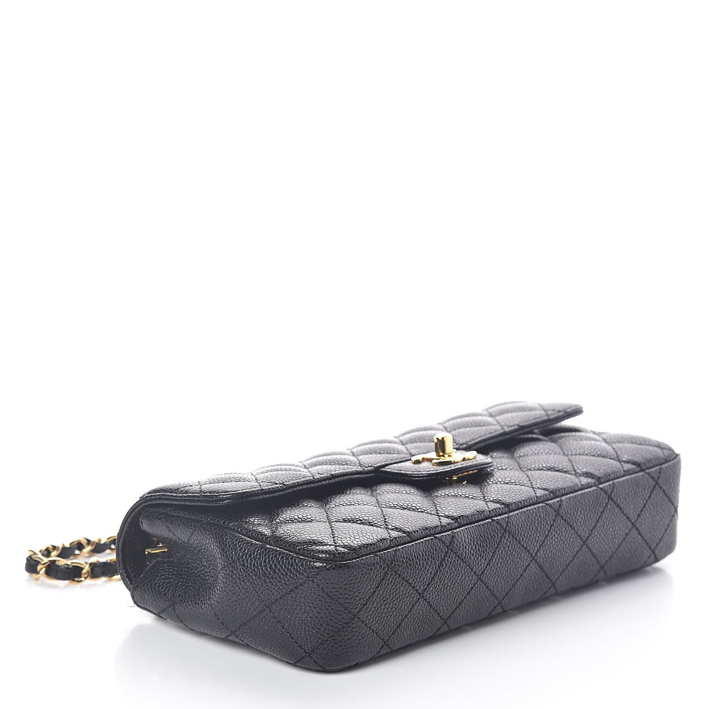 Caviar Quilted East West Flap Black