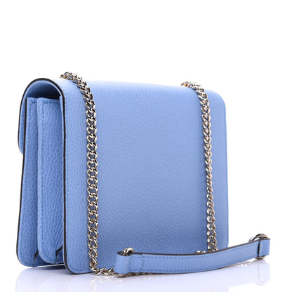 Gucci Dollar Calfskin Small Interlocking G Shoulder Bag Mineral Blue 3 of 15