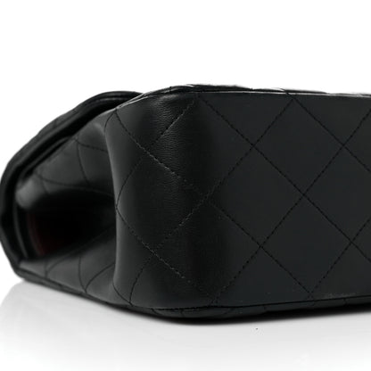 Chanel Lambskin Quilted Jumbo Double Flap Black 8 of 12