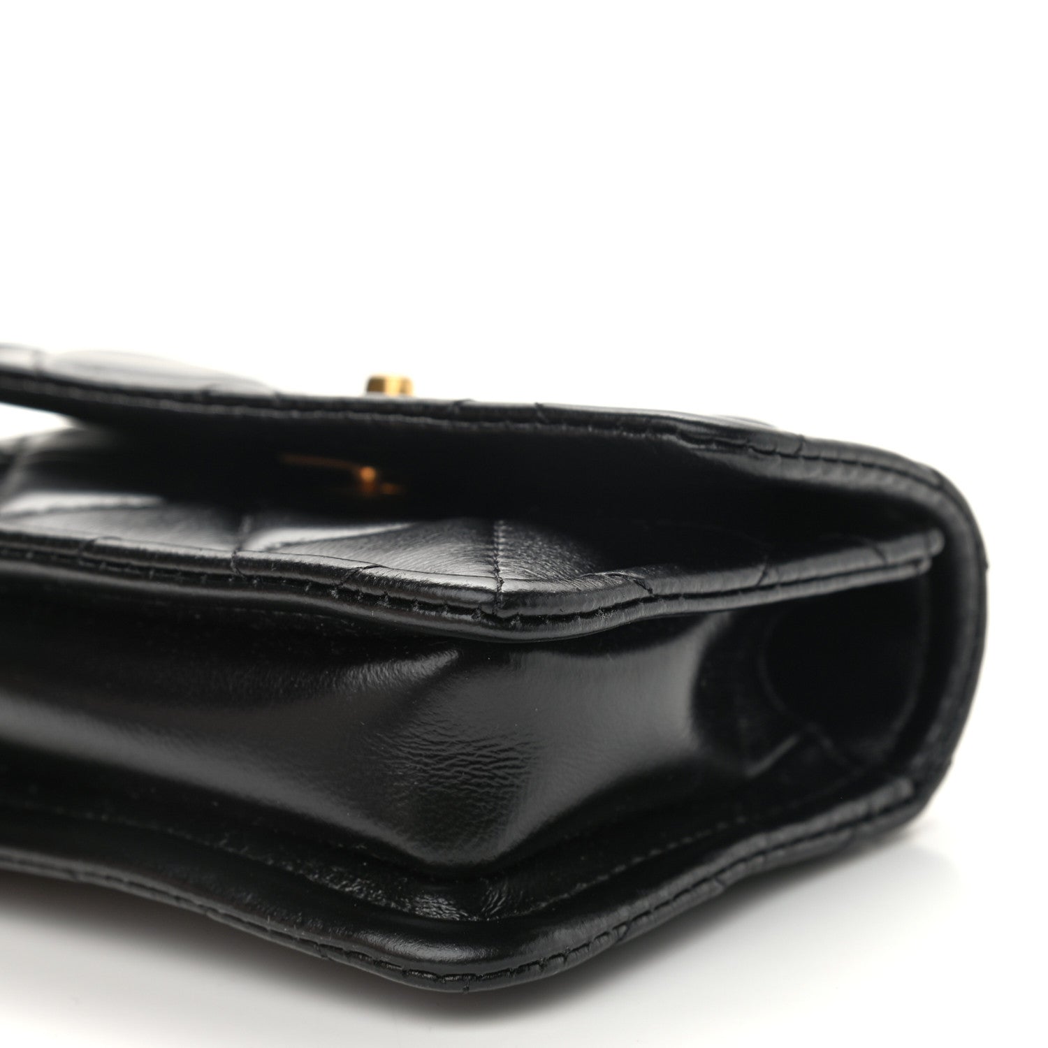Chanel Shiny Lambskin Quilted Extra Mini Flap Black 9 of 11