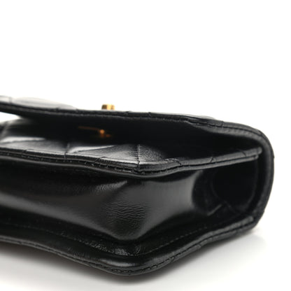 Chanel Shiny Lambskin Quilted Extra Mini Flap Black 9 of 11