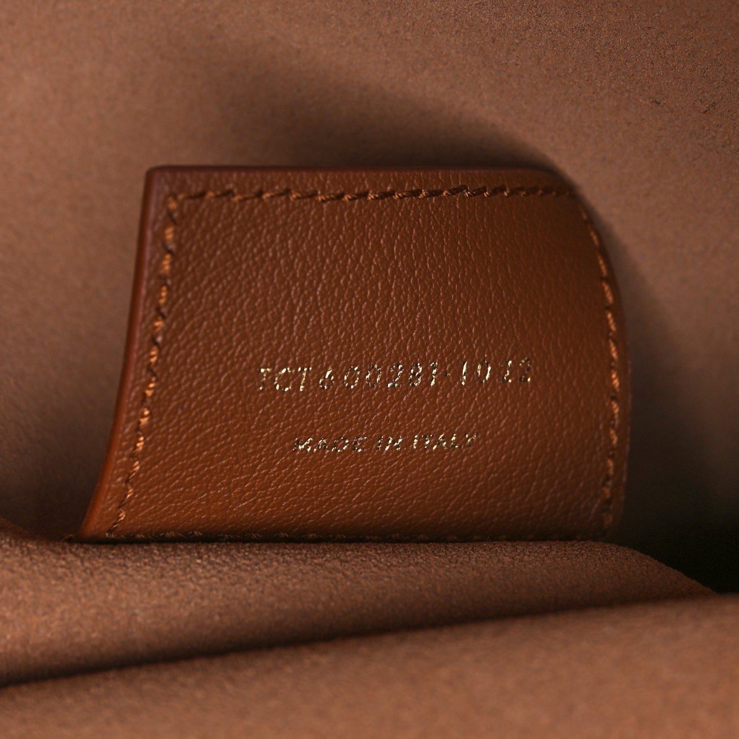 Calfskin Large Shopping Tote Dark Tan