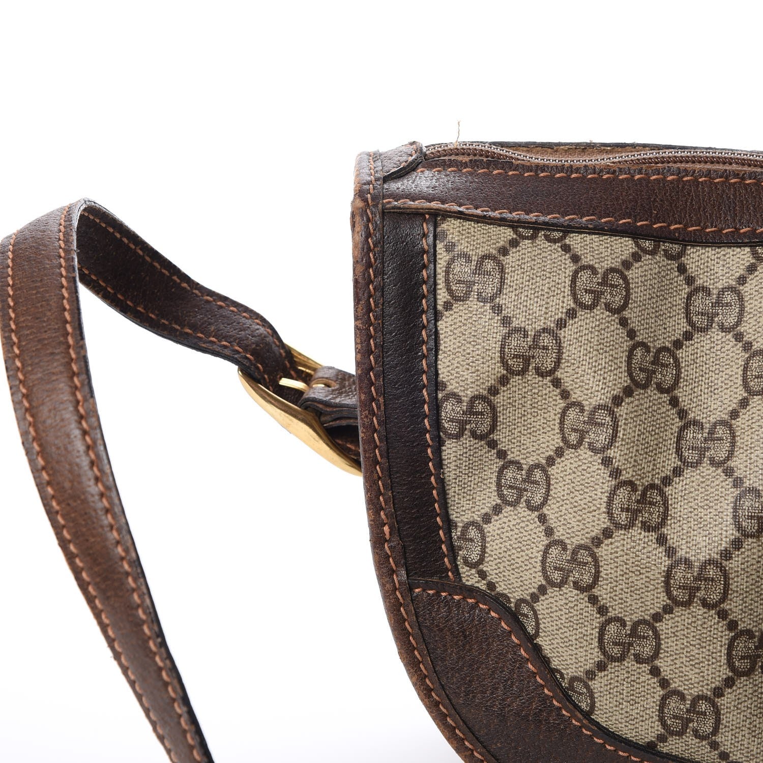 Gucci Monogram Web Shoulder Bag Dark Brown 24 of 29