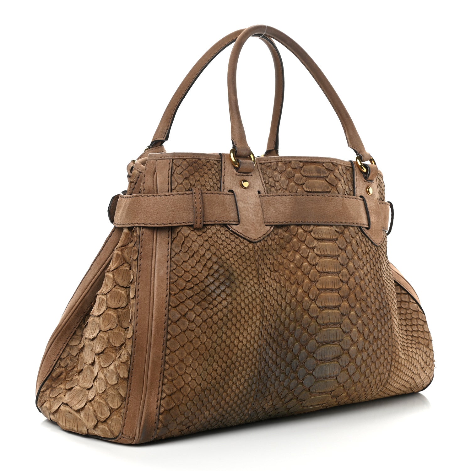 Gucci Python Large GG Running Tote Brown 2 of 13