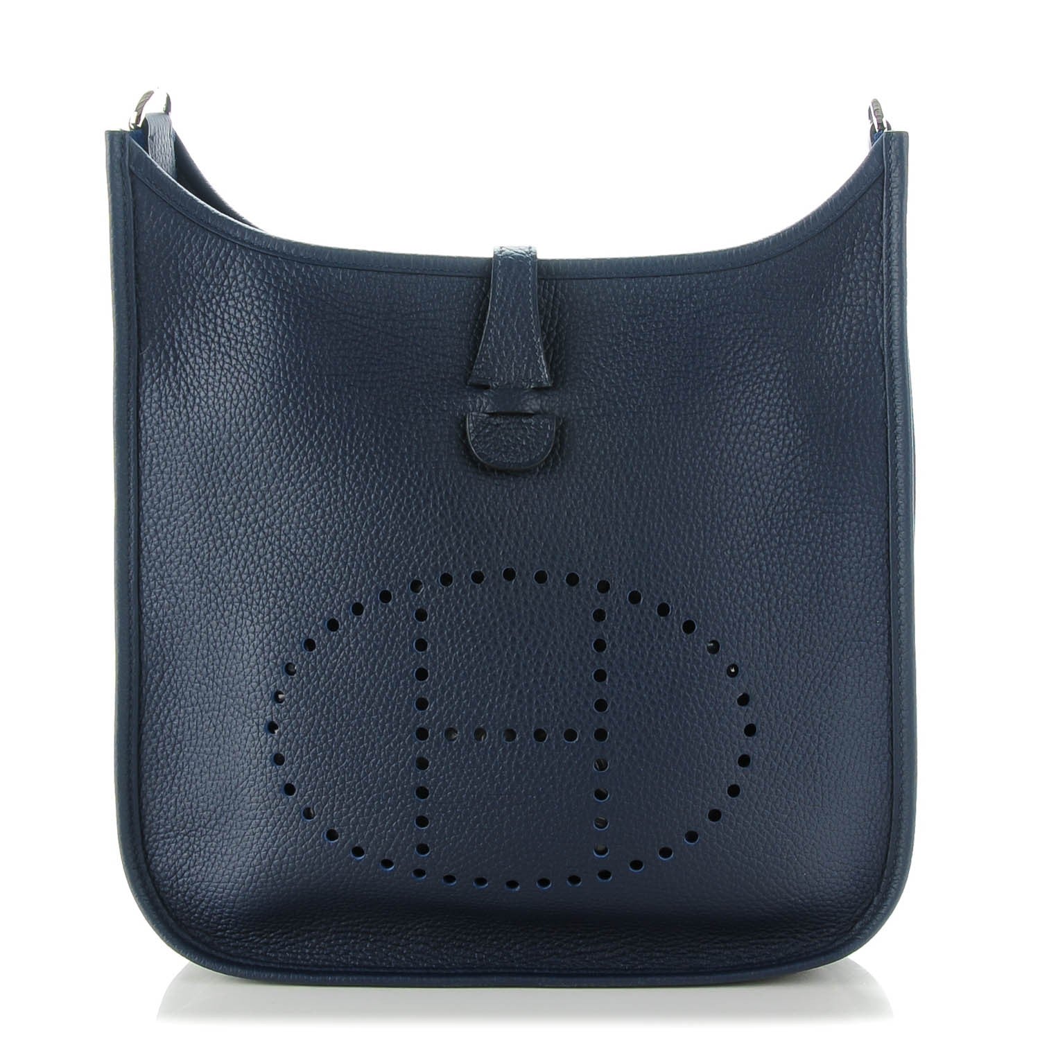 Hermes Taurillon Clemence Evelyne III PM Bleu Nuit 1 of 11