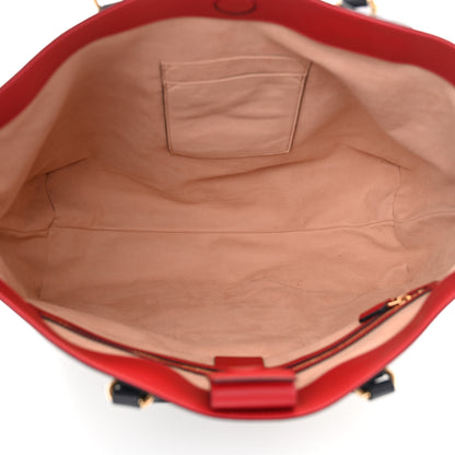 Gucci Soft GG Supreme Monogram Medium Crossbody Tote Beige Black Red 5 of 12