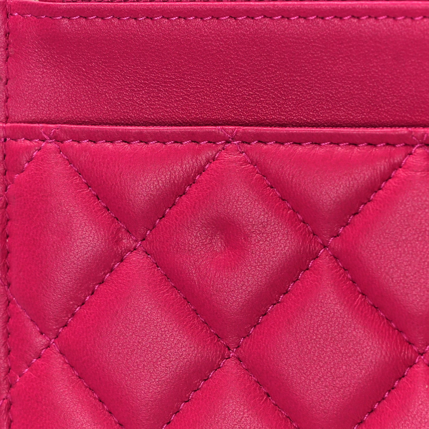 Chanel Lambskin Quilted CC Pearl Crush Wallet on Chain WOC Dark Pink 10 of 11