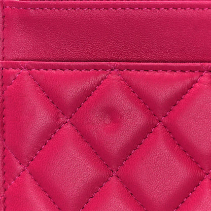 Chanel Lambskin Quilted CC Pearl Crush Wallet on Chain WOC Dark Pink 10 of 11