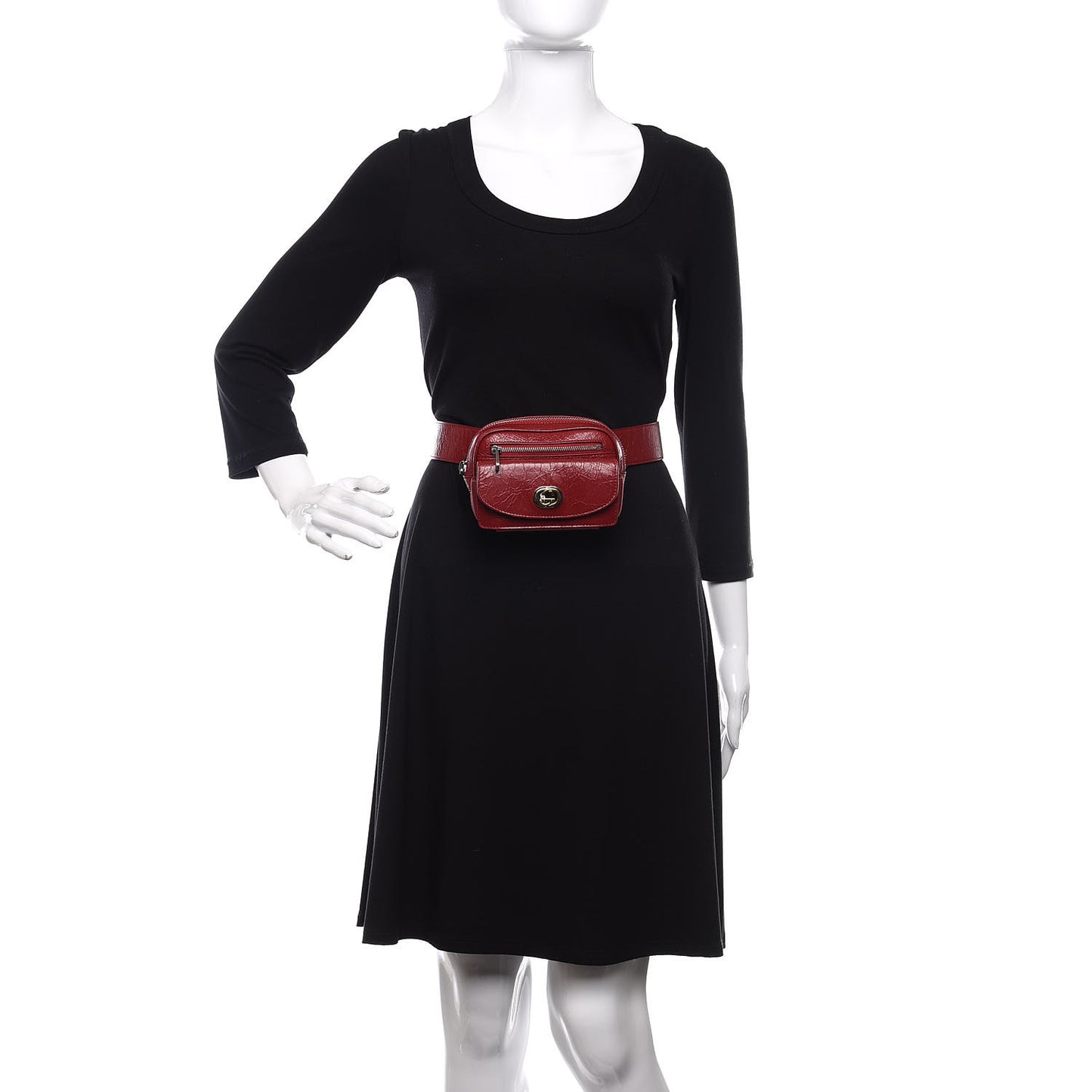 Fluffy Calfskin Mini Morpheus Belt Bag 90 36 Red