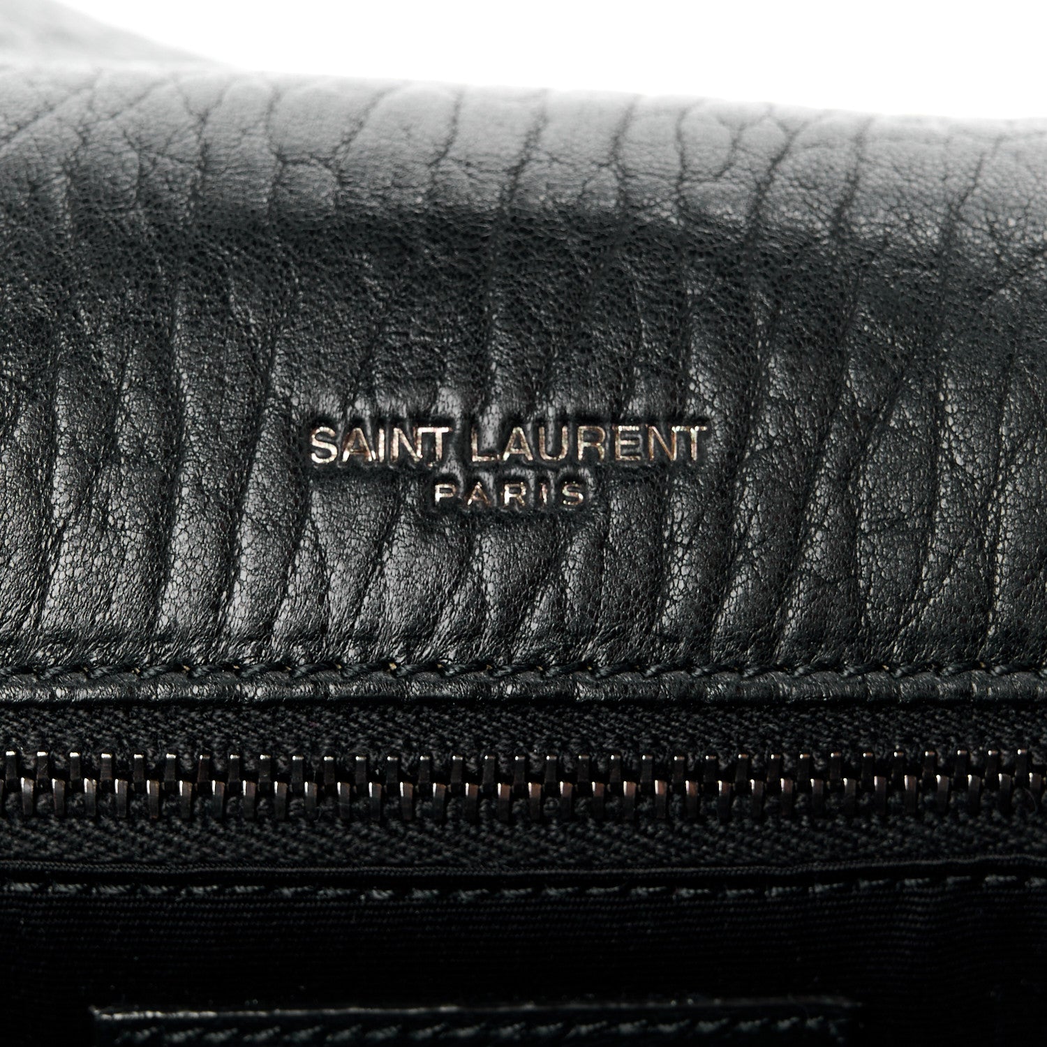 Saint Laurent Grained Lambskin Monogram Large Niki Chain Satchel Black 6 of 11